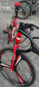 EG7 公路自行车成人山地车变速实心胎弯把死飞肌肉超轻碟刹男女单车 至尊27速一体轮-中国红 实拍图