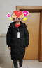 森马（Semir）90绒羽绒服女长款显瘦可拆卸连帽保暖外套冬季黑色三防防寒服 【至臻黑巧】黑色（灰鸭绒）90001 灰鸭绒 XS 实拍图