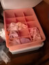 自然屋内衣收纳盒内衣裤袜子收纳分格文胸整理盒收纳神器 三件套带盖子 袜子盒【带盖】樱花粉-15格28*21*7.5cm 实拍图