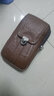 新款纯牛皮手机腰包男士穿皮带多功能户外运动手机袋工地工作挂包 实拍图