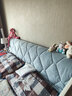欧苏缦新款全包加厚高档床头罩套靠背软包简约现代皮木床头盖布保护套子 浅蓝 2.0米长床头罩 实拍图