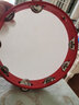 贝琪雅儿童新疆舞蹈小铃鼓奥尔夫专业打击乐器幼儿园老师用表演手鼓摇铃 铃鼓红色10寸 实拍图