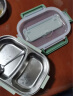 品喻304不锈钢保温饭盒小学生专用儿童餐盘分格便当餐盒上班族 绿色 晒单实拍图