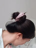 桑宋真丝发圈桑蚕丝丸子头绳丝绸简约气质款网红大肠圈甜美女手工发饰 藕粉（一只装）6cm 实拍图