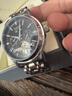 冠琴（GUANQIN） 手表男士机械表多功能夜光万年历飞轮运动防水腕表男表送男友 精钢黑面 实拍图