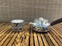 唐兴大师手工鎏银茶壶高端陶瓷泡茶壶防烫999纯银送礼盒装功夫茶具 古纹鎏银侧把壶 实拍图