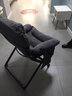 臻赛祺懒人椅宿舍椅子折叠现代简约电脑办公靠背椅休闲躺椅家用沙发椅 灰色单椅+脚凳（三挡调节） 实拍图