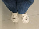 百慕倾臣洞洞鞋女士夏季可爱百搭家居新款防滑厚底户外两穿情侣包头凉拖男 白色 37-38 适合38-39（内长240MM） 实拍图