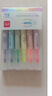 得力(deli)6色荧光笔套装 软头醒目手账水性记号笔标记笔 轻胭色系 6支/盒 S745 实拍图