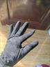 瑞狮龙 麂皮绒手套加绒保暖秋冬季男女士触屏防滑运动外卖骑行开车手套 灰色 女士码（高弹力） 实拍图