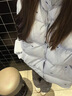诗丹蕊冬季学院风设计感蓝色棉服女韩系新款ins羽棉袄绒服棉衣面包服潮 波点蓝色 均码【可备注码数】 实拍图