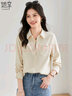 她享衬衫女春秋翻领休闲衬衣外套春秋百搭长袖衬衫上衣开衫 T13KC2557 实拍图