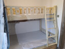 禧龙盛实木上下床成人高低床大人小户型上下铺木床母子床双层床 蓝白直梯上铺1.15米下铺1.35米 +床垫包安装 其他  更多组合形式 实拍图