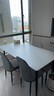 曼丘岩板餐桌家用轻奢现代简约小户型饭桌客厅长方形大理石餐桌椅组合 哑光白12mm（一桌四椅） 1.6m *宽80cm 实拍图