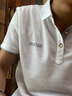 花花公子短袖t恤男夏季男士翻领Polo冰丝衫潮流半袖商务上衣服男装夏装 白色灰  XL 实拍图