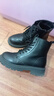 回力（Warrior）官方马丁靴女鞋秋冬季英伦风女士高帮厚底增高工装短靴子女黑色37 实拍图