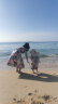 泡泡橙（BUBBLE ORANGE）沙滩亲子装旅游度假母女母子一家三口四口套装连衣裙夏装短袖海边 字母款沙滩亲子装 爸爸套装3XL码/建议175-200斤 晒单实拍图