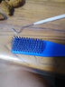蓝莲之季文玩工具大号钢丝刷大金刚核桃菩提清理去皮加密塑料柄清洁钢刷子 6排 锋钢丝刷【共三把】 实拍图