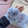 云见森知 兔耳手套女冬天学生加绒手套加厚保暖毛绒手套可爱萌卡通手套 米色 实拍图