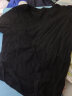 艾路丝婷夏装修身打底衫纯色V领修身短袖短袖T恤女5601 黑色 L 实拍图