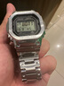 卡西欧（CASIO）G-SHOCK系列经典小方块街头时尚运动防水防震方形手表男送礼推荐 银砖GMW-B5000D-1太阳能蓝牙电波 实拍图