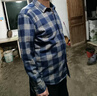 立蒙冬季男士保暖衬衫加绒加厚长袖格子衬衣中年爸爸装 316蓝灰格5XL 实拍图