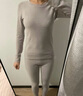 蕉内热皮302++保暖内衣男女士棉感套装7A抗菌秋衣秋裤抓绒加厚秋冬季 【男士】灰兰 3XL 实拍图