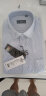 杉杉格子短袖衬衫男夏季新款商务休闲中年蓝格子短袖衬衣男 TRT4450短袖 39 实拍图