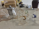 瓷牌茗茶具（cipaiming teaset） 透明玻璃茶具整套套装家用功夫茶壶茶杯会客泡茶器 透明把《八骏壶》6彩把杯 实拍图