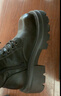 ZHR女靴冬季粗跟增高马丁靴女复古加绒小个子短靴女 JF95A 黑色 38  实拍图
