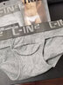 C-IN2男士内裤原装进口纯棉透气 性感低腰高叉三角 男纯色裤头 4014 黑色001- 1条 S 适合2尺1-2尺3腰围（28-30码） 实拍图