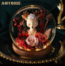 AMYROSE永生花一鹿有你玫瑰花礼盒214情人节礼物生日送女友爱人闺蜜 一鹿有你-赤红色 实拍图