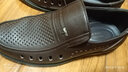 蜻蜓牌夏季凉鞋男真皮镂空中年男士皮鞋透气洞洞鞋休闲软底中老年爸爸鞋 棕色 39 实拍图