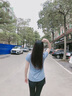 朵梵蓮健身服女跑步运动套装女春夏季瑜伽服女套装长袖晨跑速干衣大码 紫短袖+紫长裤 S 100斤以内 实拍图