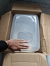 京东物流 家用翻盖装米桶五谷杂粮密封桶防虫防潮食品级密封桶 透明白 53斤 实拍图