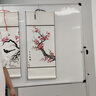 御宝阁 卷轴空白纸宣纸挂轴全绫装裱书法作品纸画轴横幅复古文房四宝知足常乐小脚丫字画专用作品纸半生半熟 银灰色-半生熟 挂轴【四尺六开】72*32cm 实拍图