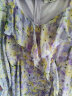 DPLAY秋温柔度假紫调印象花园葫芦袖雪纺连衣裙气质显瘦长裙 紫调印象花园-长款 XL 晒单实拍图