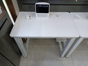 福红龙【现货秒发】电脑桌台式家用现代简约写字桌办公学习简易书桌 暖白色+白架 长80*宽50*高73 实拍图