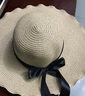 木耳边大檐帽 夏天韩版女士草帽子木耳边花朵波浪边遮阳帽大沿帽沙滩防晒帽子遮阳帽防晒帽子户外旅行女生帽 米色 实拍图