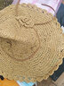 慕瑾繁饰花朵草帽女夏防晒凉帽子大帽檐沿遮阳帽折叠小清新太阳帽海边沙滩 卡其 【防风绳】内有调节系带 实拍图