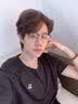 CAPONI纯钛近视眼镜理工男超轻半框变色防蓝光平光镜女斯文眉形可配度数 实拍图