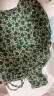 帕罗（PALUOPO）【14姆米素绉缎】法式女士真丝连衣裙夏季新品撞色印花中长A字裙 花绿 XL(170/92A) 晒单实拍图