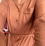 NEIWAI内外睡衣女0碳天丝莫代尔环保开衫家居服睡衣睡裤套装含羊绒蛋白 半领睡衣-桃橘棕 L 晒单实拍图