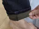 增致牛仔牛仔裤男 加绒弹力松紧腰舒适直筒长裤黑色 S码 实拍图