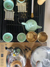 梦州茶盘一体式茶台茶具套装全自动实木功夫茶道带烧水壶茶机泡茶家用 02款黑色茶盘-青瓷鱼茶具-全自动电器 实拍图