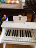 俏娃宝贝（QIAO WA BAO BEI）木质儿童钢琴小女孩玩具0一1周岁宝宝5音乐乐器2电子琴生日3礼物6 白：木质钢琴烤漆+乐谱架+乐谱 实拍图