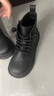 百丽童鞋秋冬儿童靴子女童时尚马丁靴中大童潮流皮靴 黑色32码 实拍图