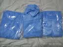 翰洋洁净 防尘服分体带帽子 无尘服 防静电服工作服连帽洁净服 无尘车间净化服 男女工业粉尘防护服 蓝色（连帽上衣+裤子） L 实拍图