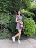 狄德拉真皮厚底小白鞋女夏季薄款6cm网面透气网鞋小个子内增高松糕板鞋 白色 33 (215mm) 标准尺码 实拍图