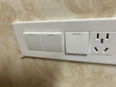 公牛（BULL）118型带开关插座 G04象牙白色大号墙壁面板4位电视墙厨房专用四位 三开五孔（3开5孔单双控通用） 暗装195型长方形自由组合家用 实拍图